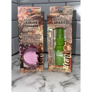 i•oni Loose Baking Powder Ube Pink + Green Tea Setting Spray Set NEW